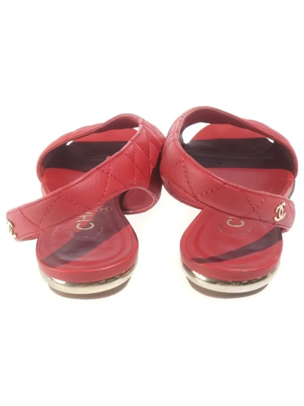Chanel Cup Toe Sling Back Flat Pumps